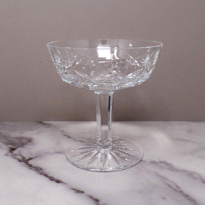 Vintage Waterford Crystal Lismore Champagne Coupe / Tall Sherbet Glass