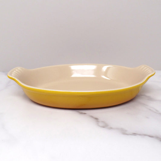 Vintage Le Creuset 6 oz Ceramic Oval Gratin (08.31), Yellow