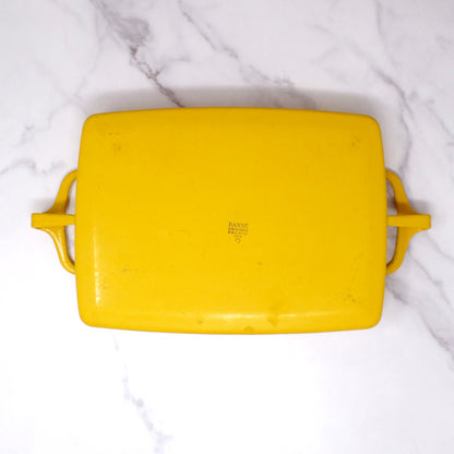 Vintage Dansk Designs IHQ Kobenstyle Jens Quistgaard Yellow Enameled Steel Baking Pan, 10 1/2x8 (1960s)
