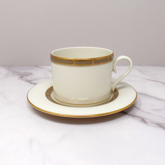 Vintage Lenox Bone China Desert Vista Flat Cup and Saucer (2005-2008)