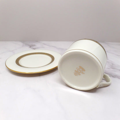 Vintage Lenox Bone China Desert Vista Flat Cup and Saucer (2005-2008)