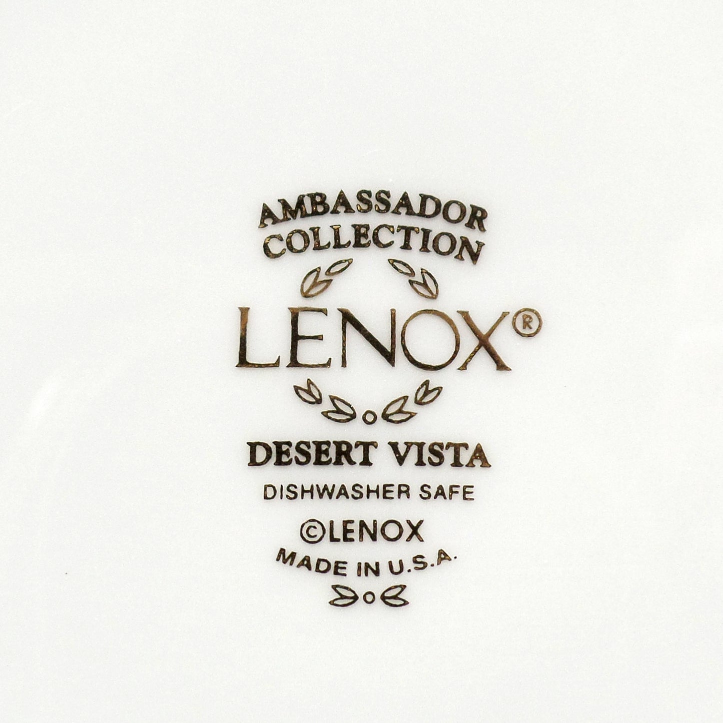 Vintage Lenox Bone China Desert Vista Flat Cup and Saucer (2005-2008)