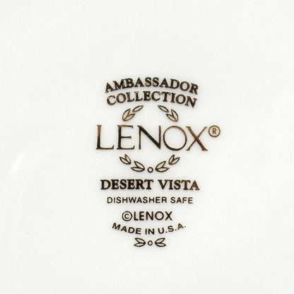 Vintage Lenox Bone China Desert Vista Flat Cup and Saucer (2005-2008)