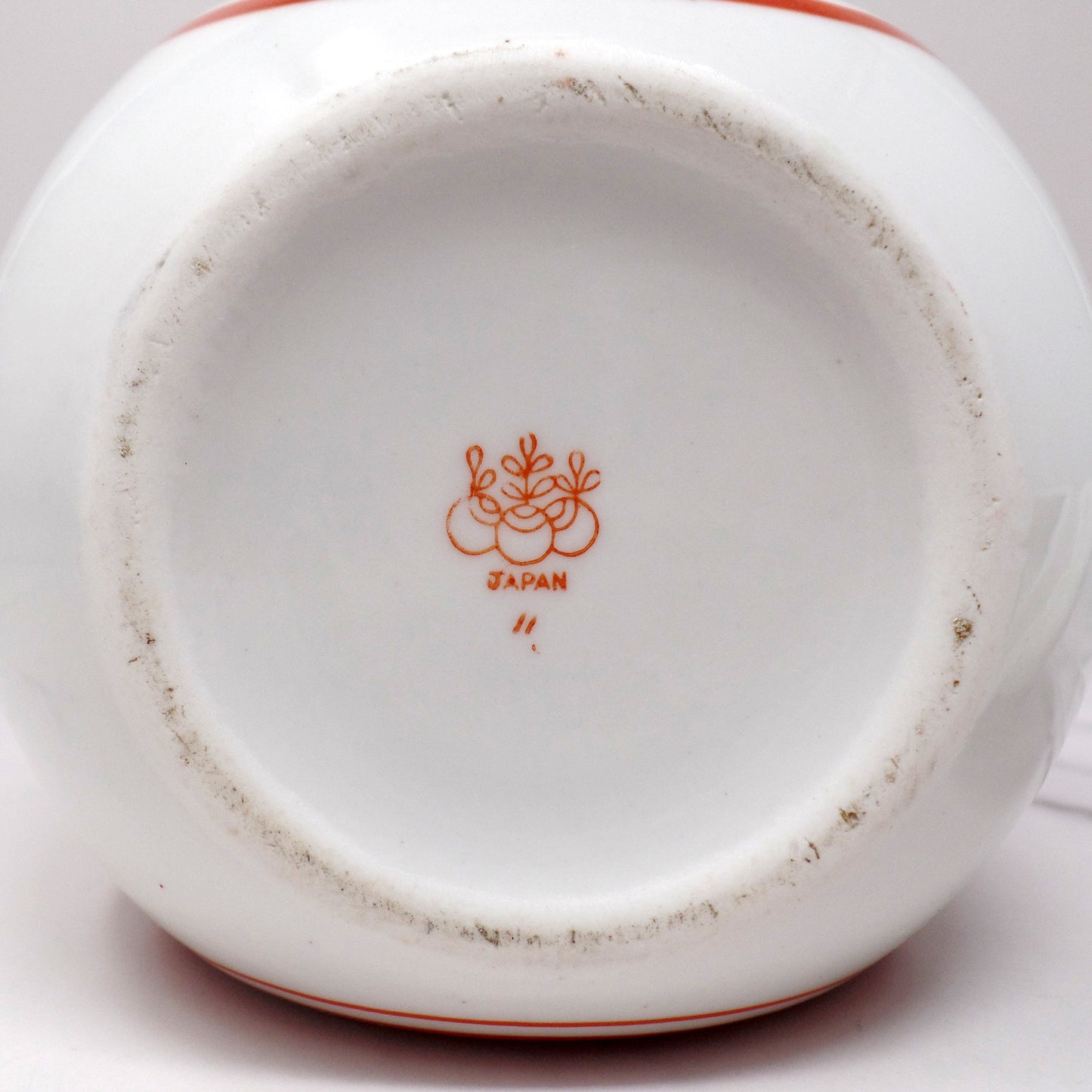 Vintage Japanese Ceramic Sugar Bowl, Flowers on Steps (1940s)