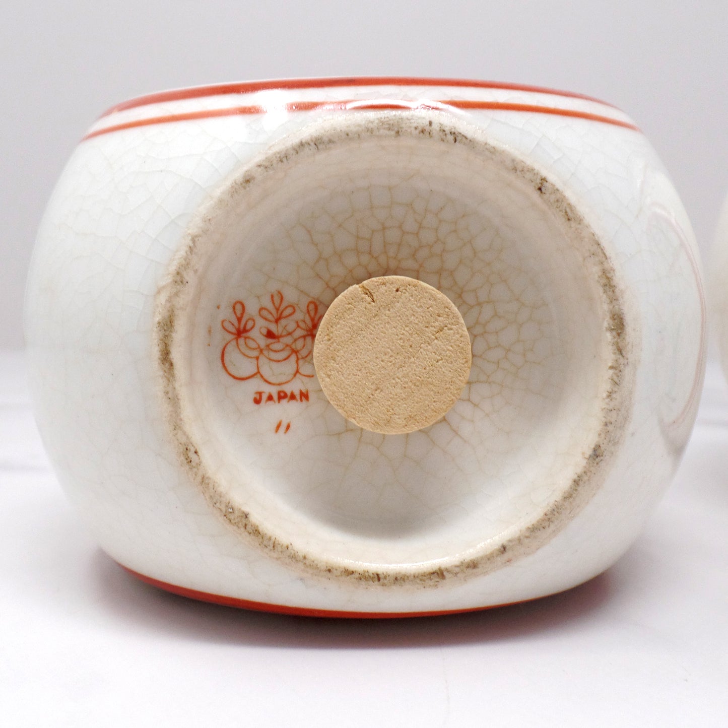 Vintage Japanese Ceramic Salt and Pepper Shakers, Flowers on Steps (1940s)