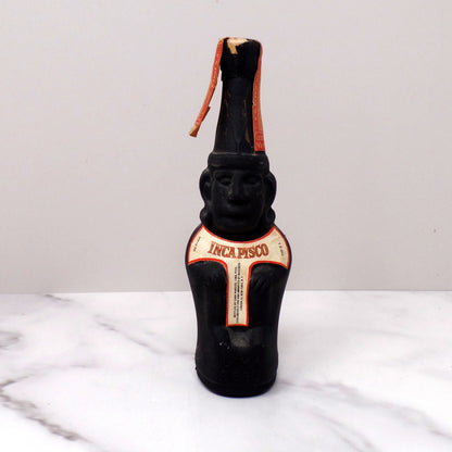 Pisco Caramba Ranuzzi Peruvian Head Inca Liquor Bottles, Large & Mini (1970s)