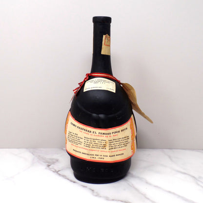 Pisco Caramba Ranuzzi Peruvian Head Inca Liquor Bottles, Large & Mini (1970s)