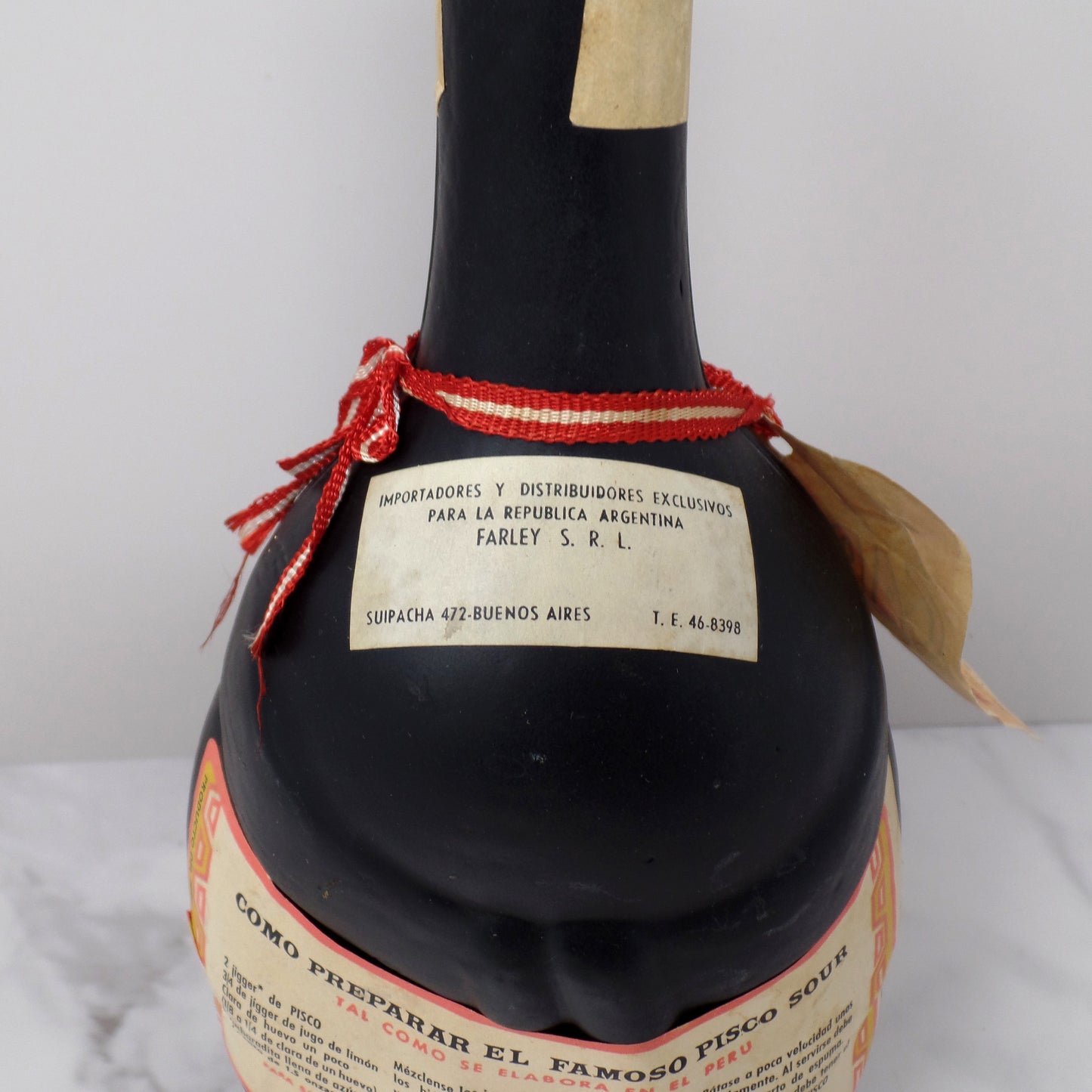 Pisco Caramba Ranuzzi Peruvian Head Inca Liquor Bottles, Large & Mini (1970s)