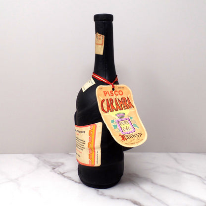Pisco Caramba Ranuzzi Peruvian Head Inca Liquor Bottles, Large & Mini (1970s)