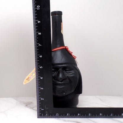 Pisco Caramba Ranuzzi Peruvian Head Inca Liquor Bottles, Large & Mini (1970s)