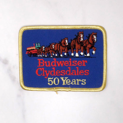 Vintage Anheuser-Busch Budweiser & Bud Light Embroidered Patches, set of 4