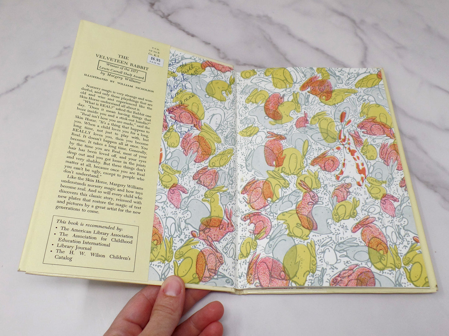 Vintage Book: The Velveteen Rabbit by Margery Williams, with Dust Jacket (1980s)