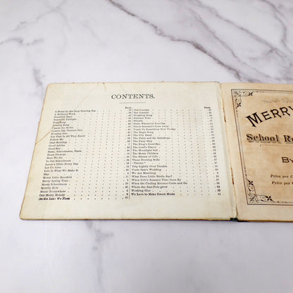 Antique Book: Merry Melodies for the School Room and Social Circle by S.C. Hanson (1895)