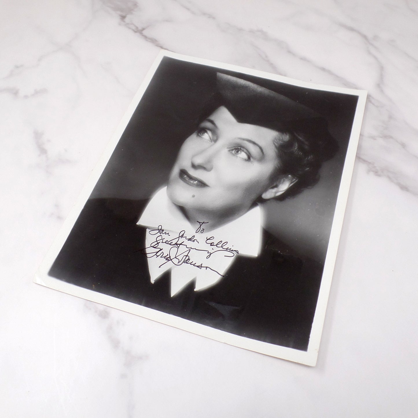 Vintage Gloria Swanson Autographed 8x10 Photograph