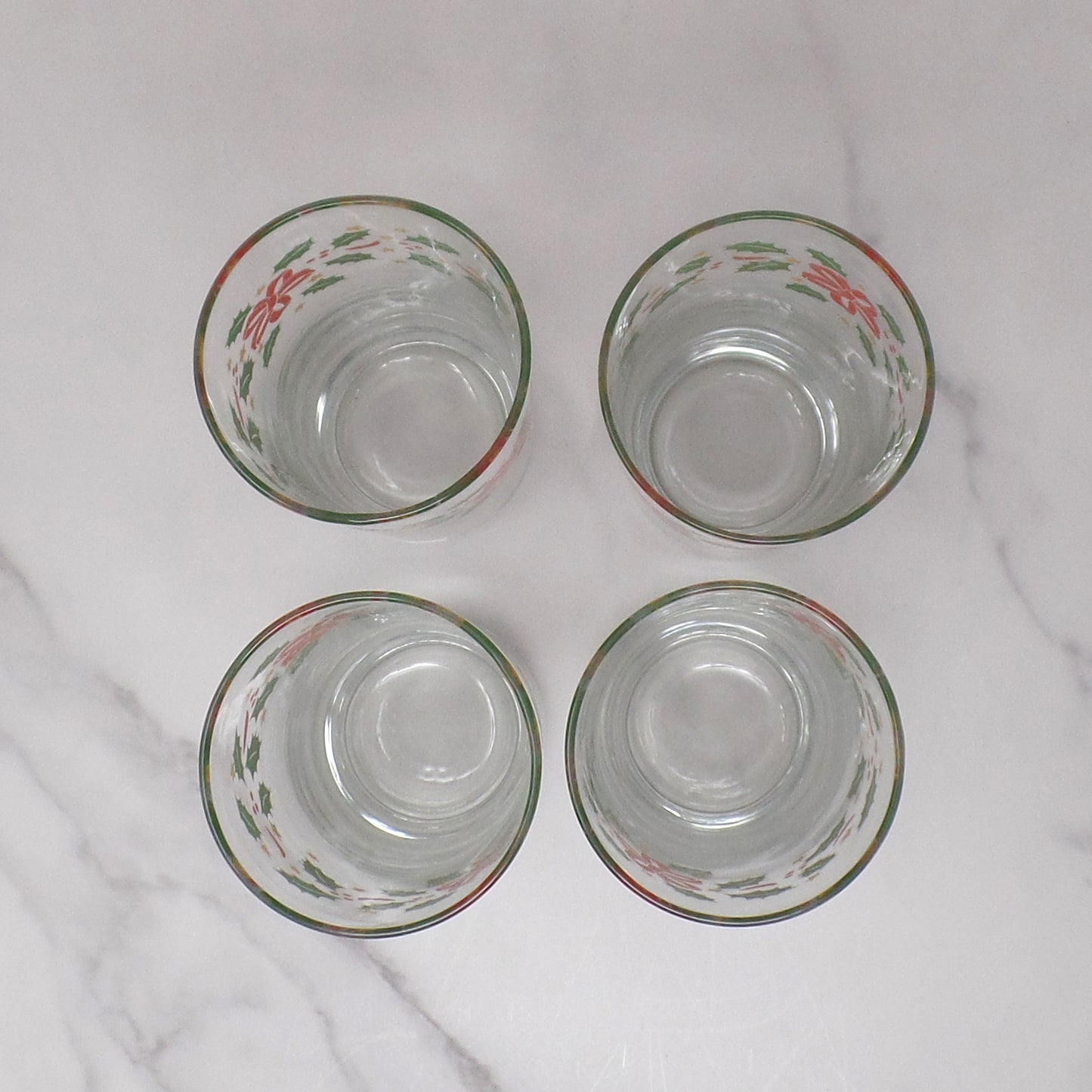 Vintage Libbey Christmas Highball Glasses, 16 oz - set of 4 (1980s)