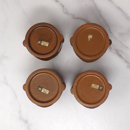 Vintage Quon Quon Ceramic Tiki Cups, set of 4 (1960s)