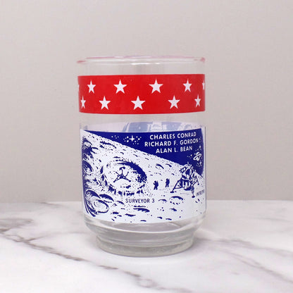 Vintage Libbey Apollo 12 NASA Moon Mission Lowball / Juice Glass, set of 2 (1969)