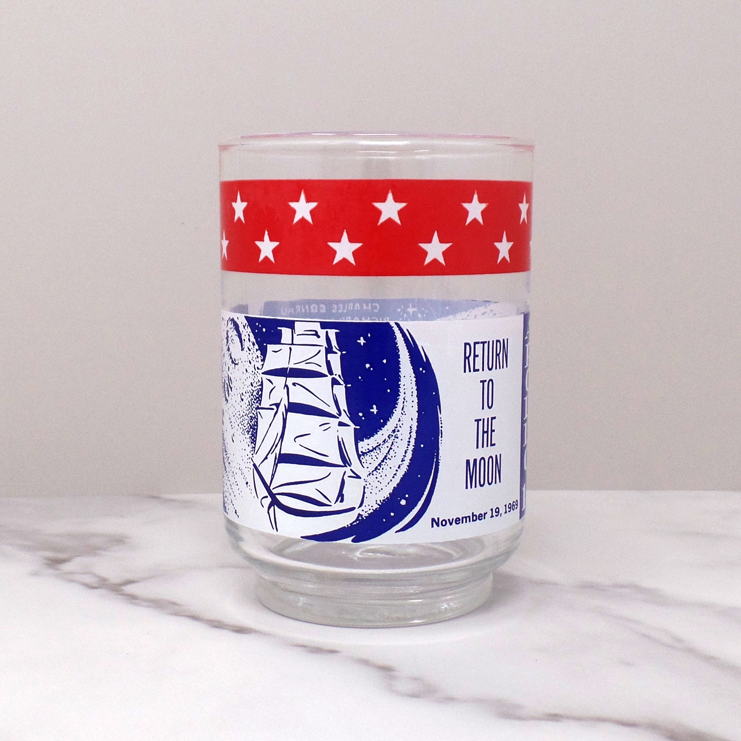 Vintage Libbey Apollo 12 NASA Moon Mission Lowball / Juice Glass, set of 2 (1969)