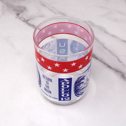 Vintage Libbey Apollo 12 NASA Moon Mission Lowball / Juice Glass, set of 2 (1969)