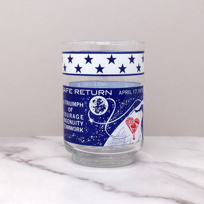 Vintage Libbey Apollo 13 NASA Moon Mission Lowball / Juice Glass, set of 2 (1970)