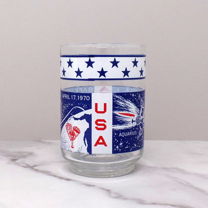 Vintage Libbey Apollo 13 NASA Moon Mission Lowball / Juice Glass, set of 2 (1970)