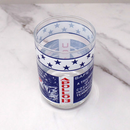 Vintage Libbey Apollo 13 NASA Moon Mission Lowball / Juice Glass, set of 2 (1970)