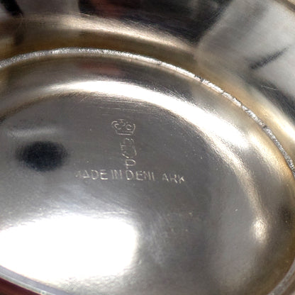 Vintage Carl Christiansen Green Enamel Silverplate Wave Bowl (1960s)