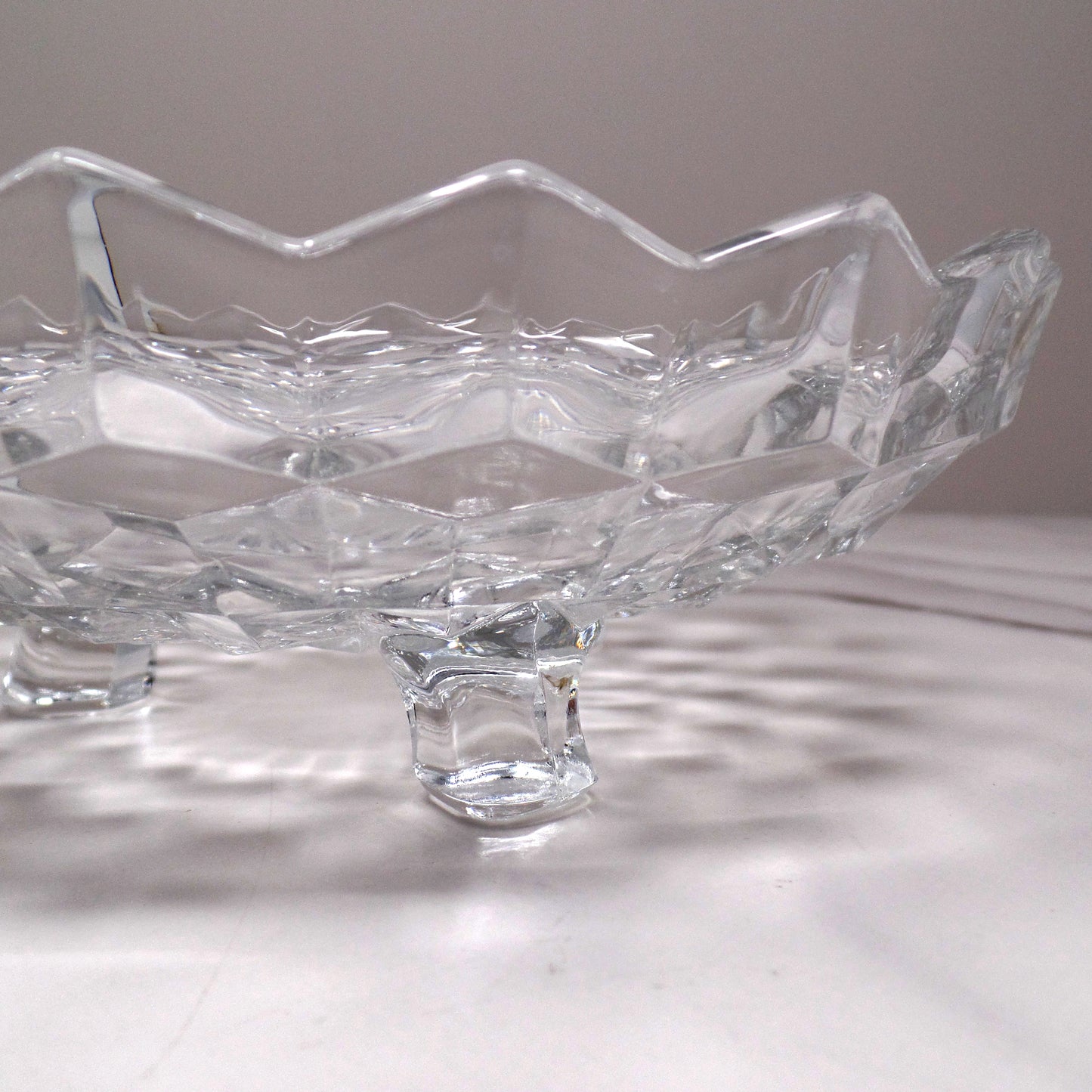 Vintage Fostoria American Clear (2056) Three-toed Bon Bon (137)