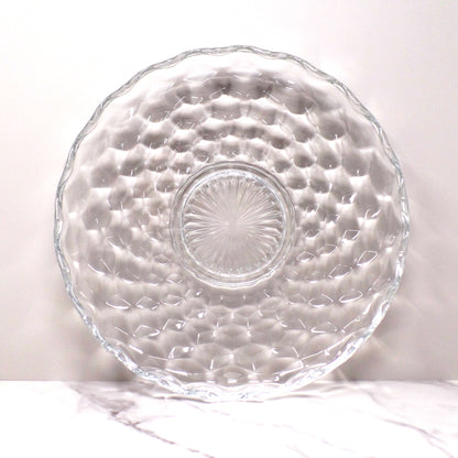 Vintage Fostoria American Clear (2056) Large Round Crystal Platter with High Sides