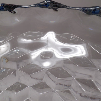 Vintage Fostoria American Clear (2056) Large Round Crystal Platter with High Sides