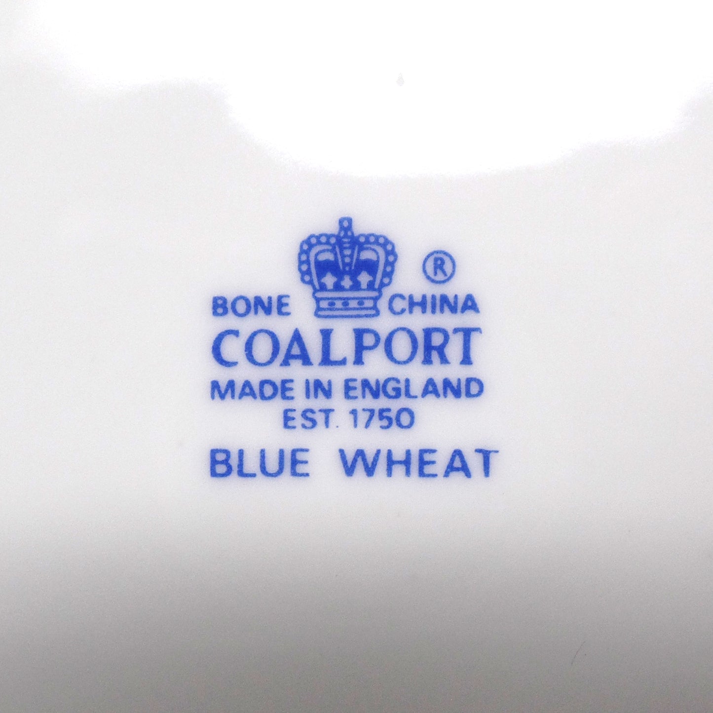 Vintage Coalport Bone China Blue Wheat Bread & Butter Plate (1972-93)