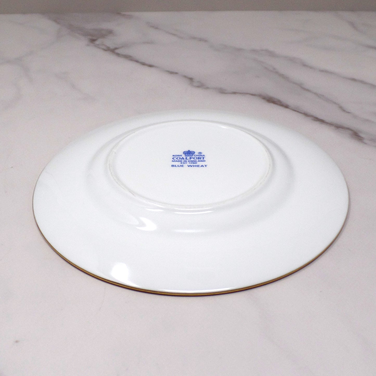 Vintage Coalport Bone China Blue Wheat Bread & Butter Plate (1972-93)