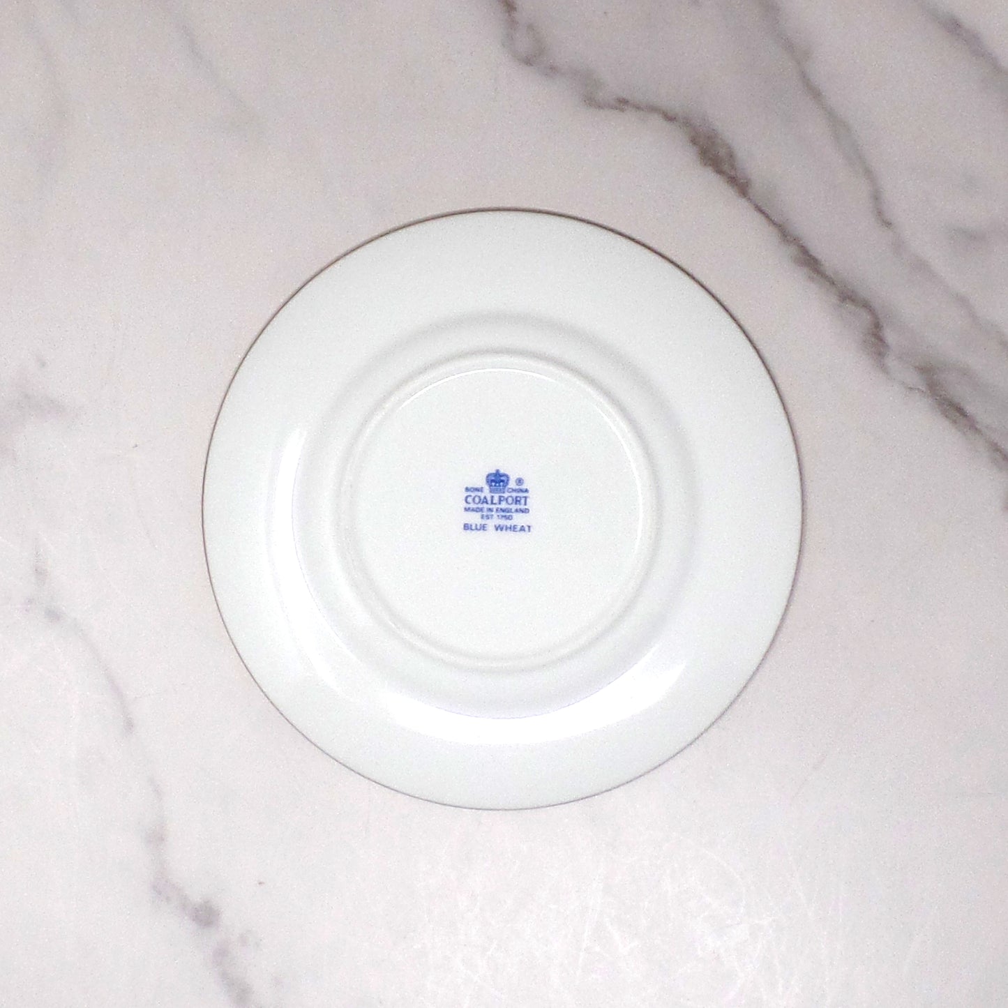 Vintage Coalport Bone China Blue Wheat Bread & Butter Plate (1972-93)
