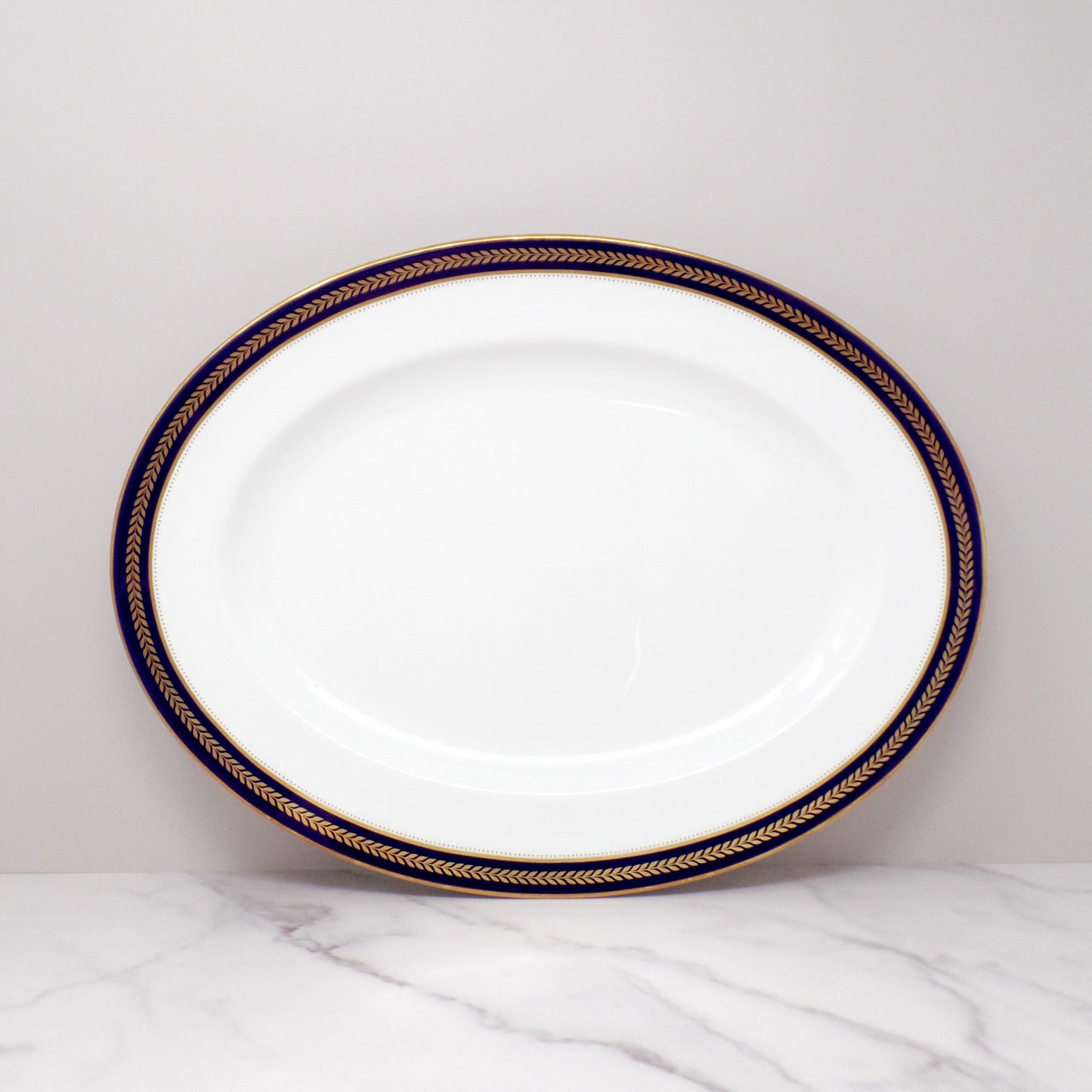 Vintage Coalport Bone China Blue Wheat 15 1/2" Serving Platter (1972-93)