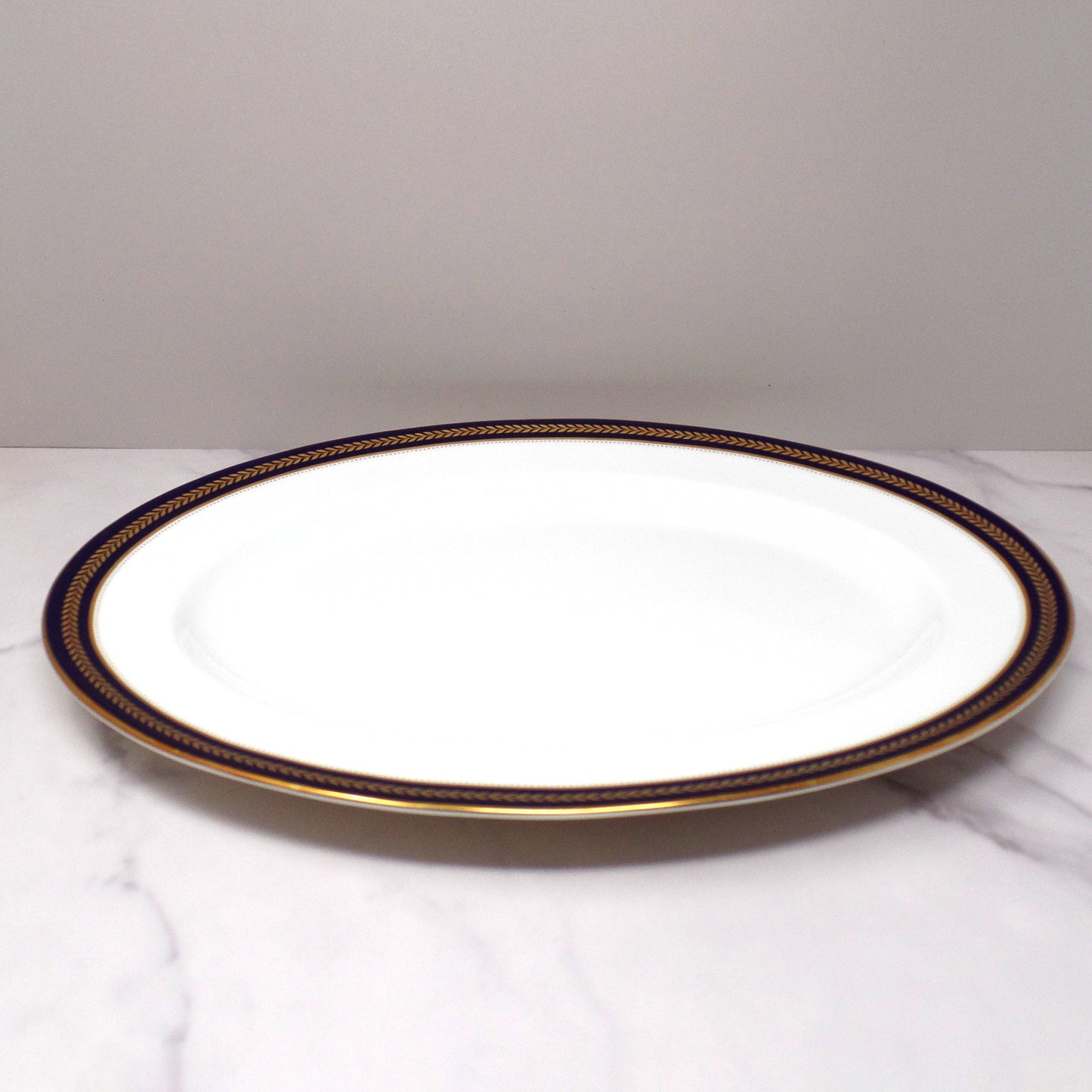 Vintage Coalport Bone China Blue Wheat 15 1/2" Serving Platter (1972-93)