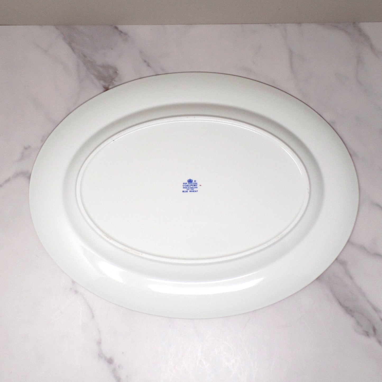 Vintage Coalport Bone China Blue Wheat 15 1/2" Serving Platter (1972-93)