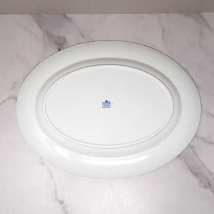 Vintage Coalport Bone China Blue Wheat 15 1/2" Serving Platter (1972-93)