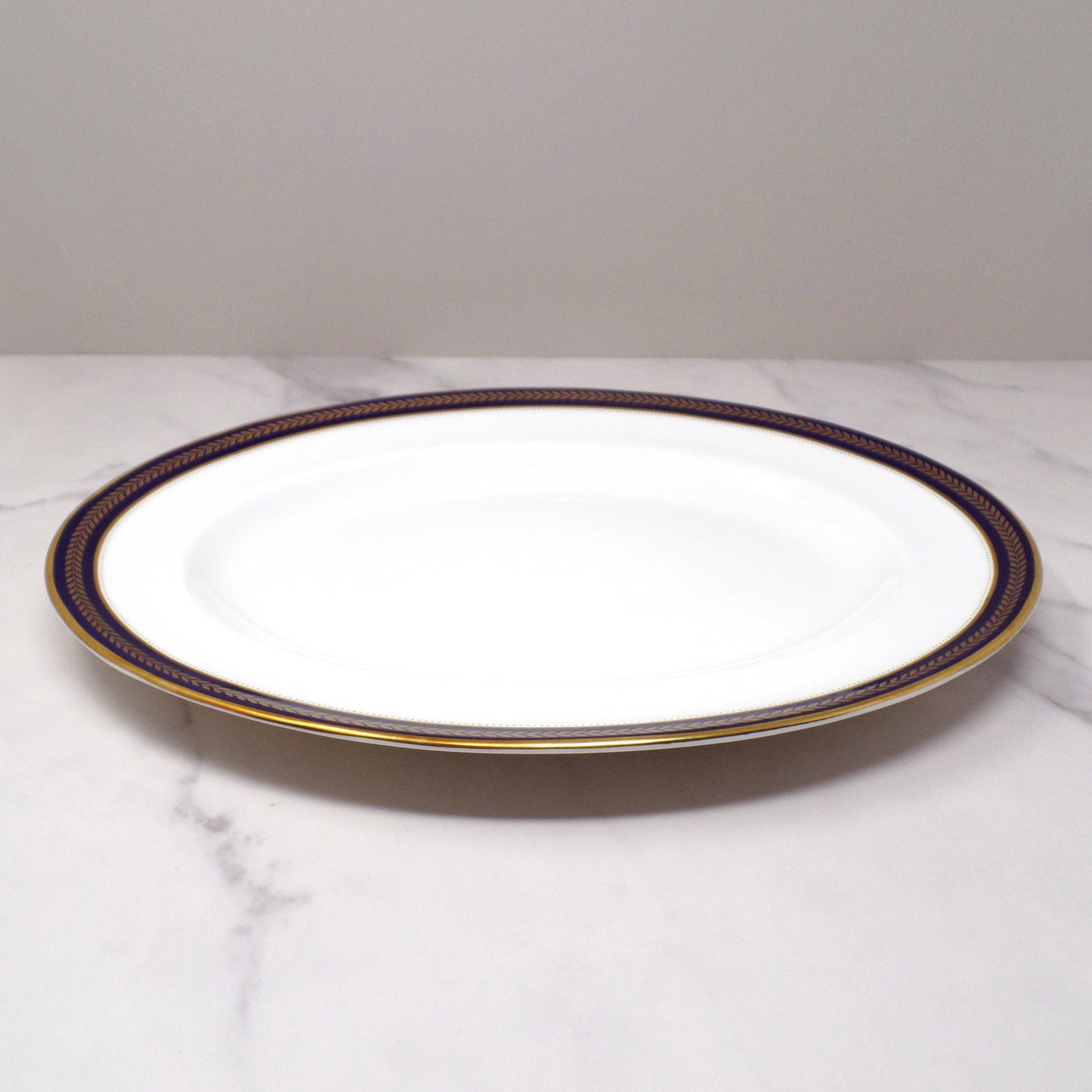 Vintage Coalport Bone China Blue Wheat 14" Serving Platter (1972-93)