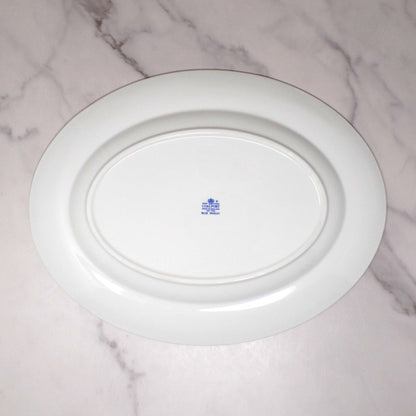 Vintage Coalport Bone China Blue Wheat 14" Serving Platter (1972-93)