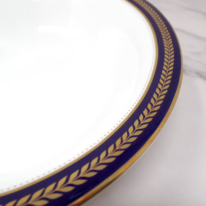 Vintage Coalport Bone China Blue Wheat Oval Vegetable Serving Bowl (1972-93)