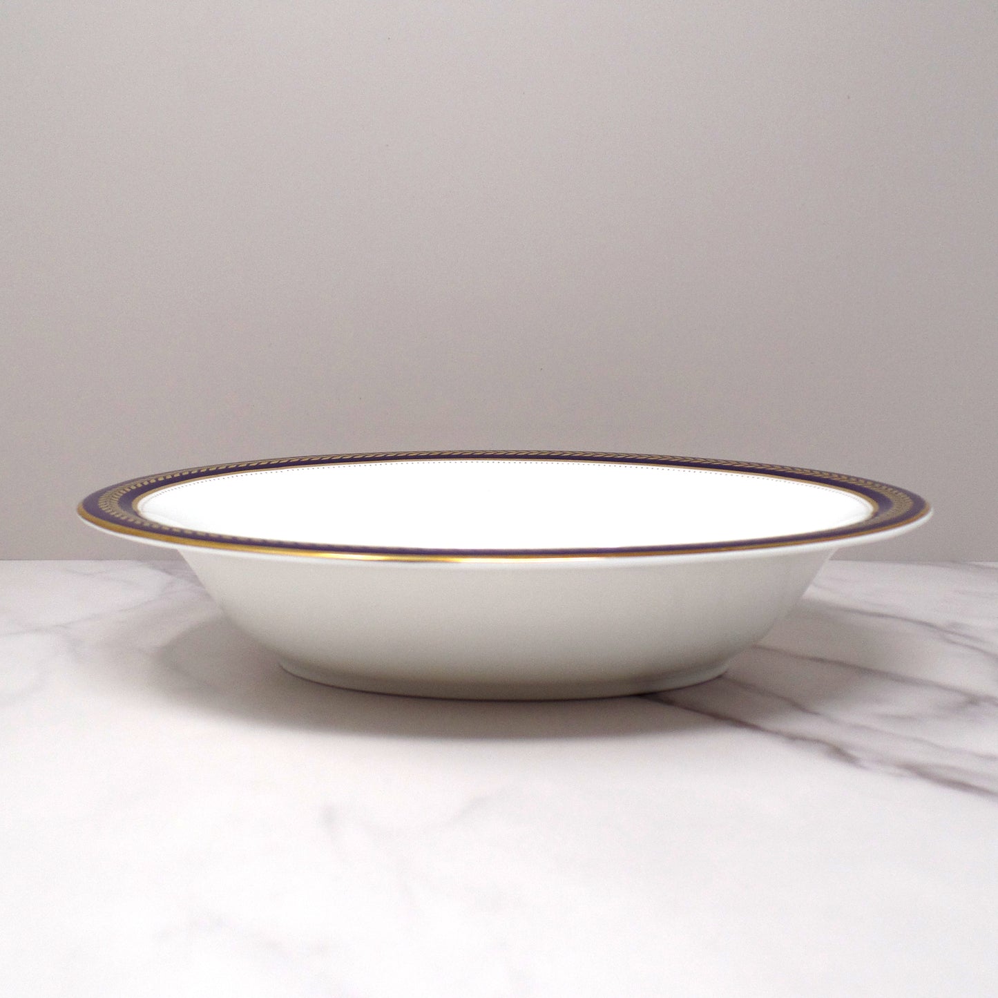 Vintage Coalport Bone China Blue Wheat Oval Vegetable Serving Bowl (1972-93)