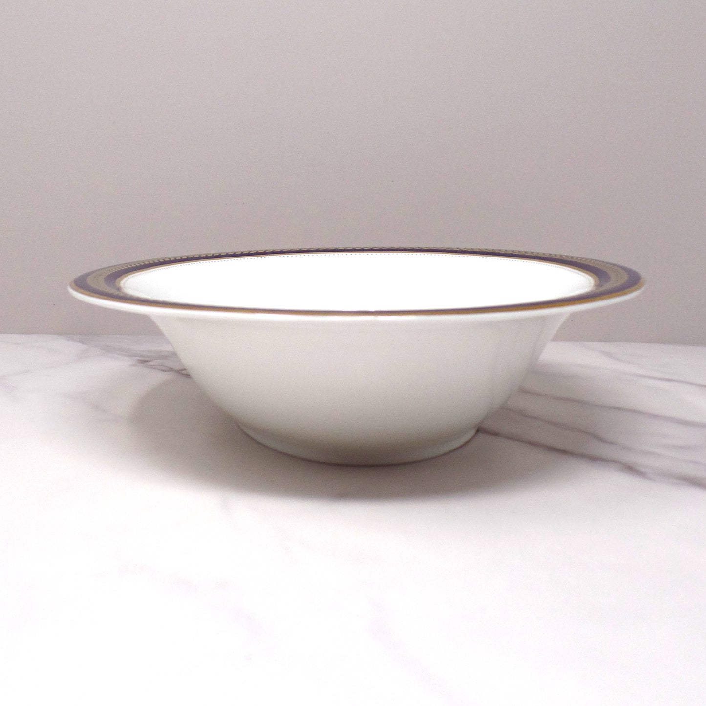 Vintage Coalport Bone China Blue Wheat Oval Vegetable Serving Bowl (1972-93)