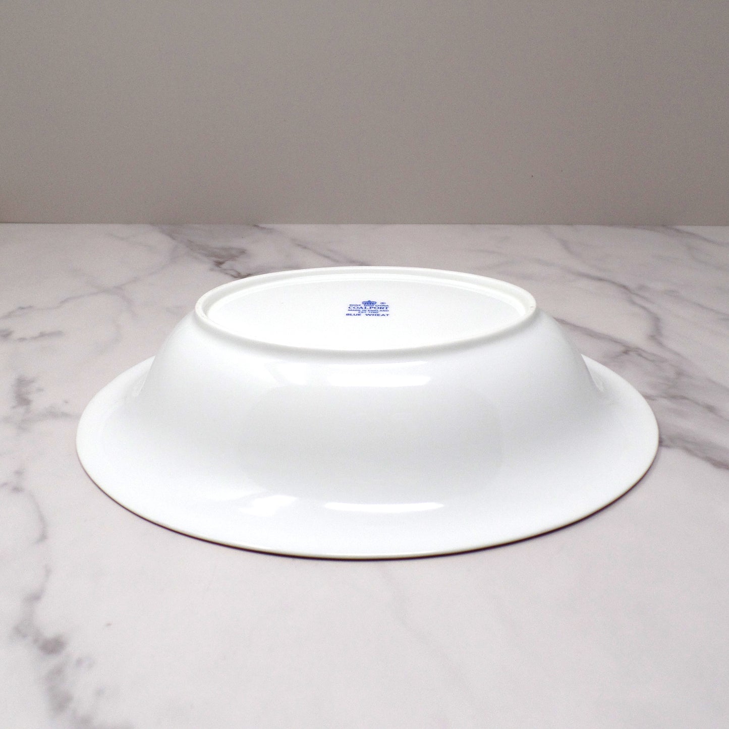 Vintage Coalport Bone China Blue Wheat Oval Vegetable Serving Bowl (1972-93)