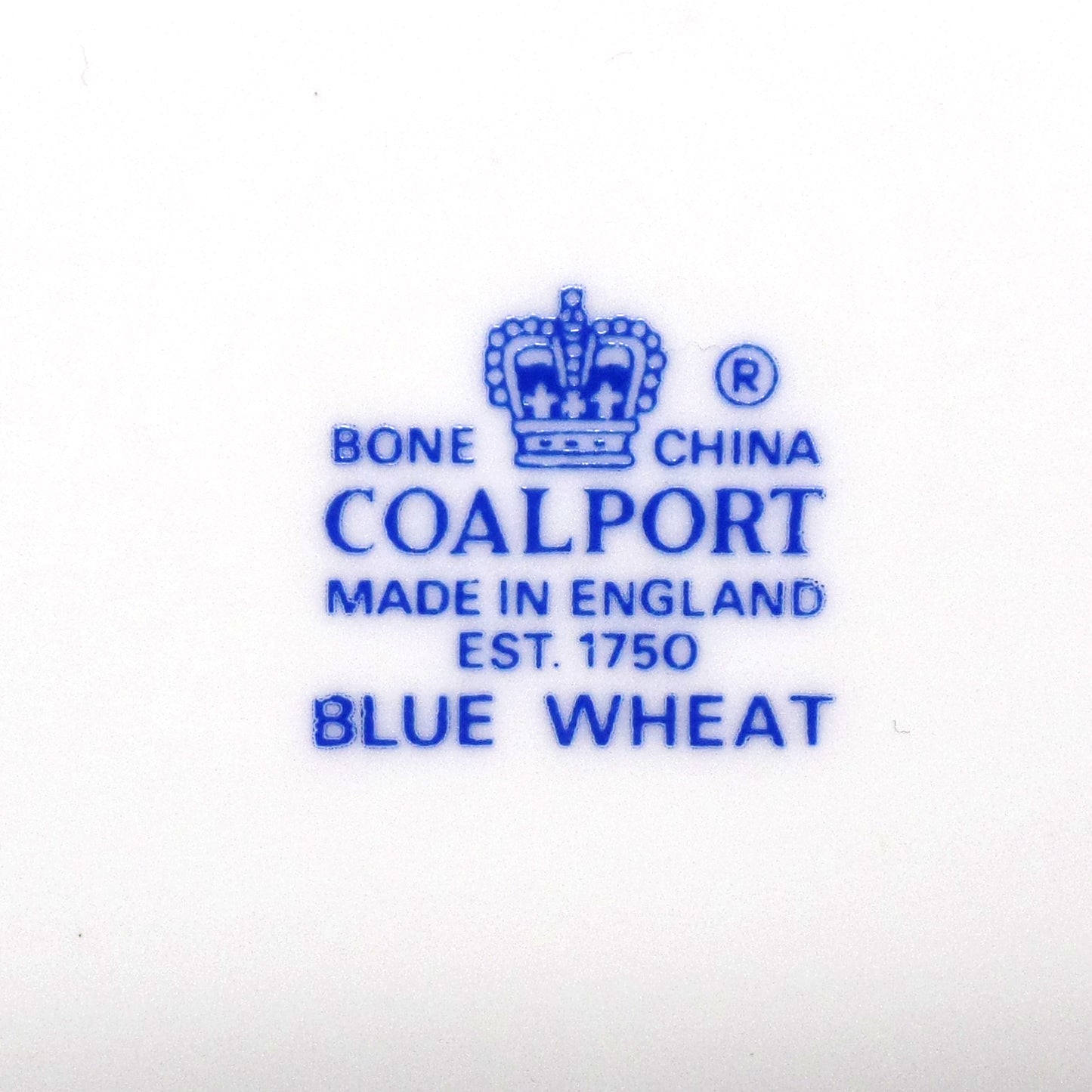 Vintage Coalport Bone China Blue Wheat Oval Vegetable Serving Bowl (1972-93)