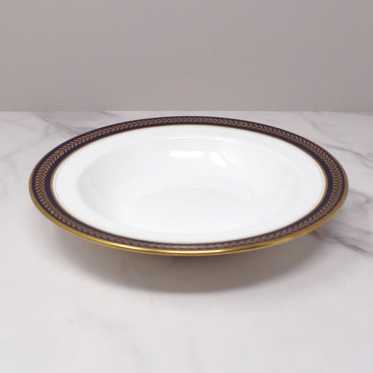 Vintage Coalport Bone China Blue Wheat Rimmed Soup Bowl (1972-93)