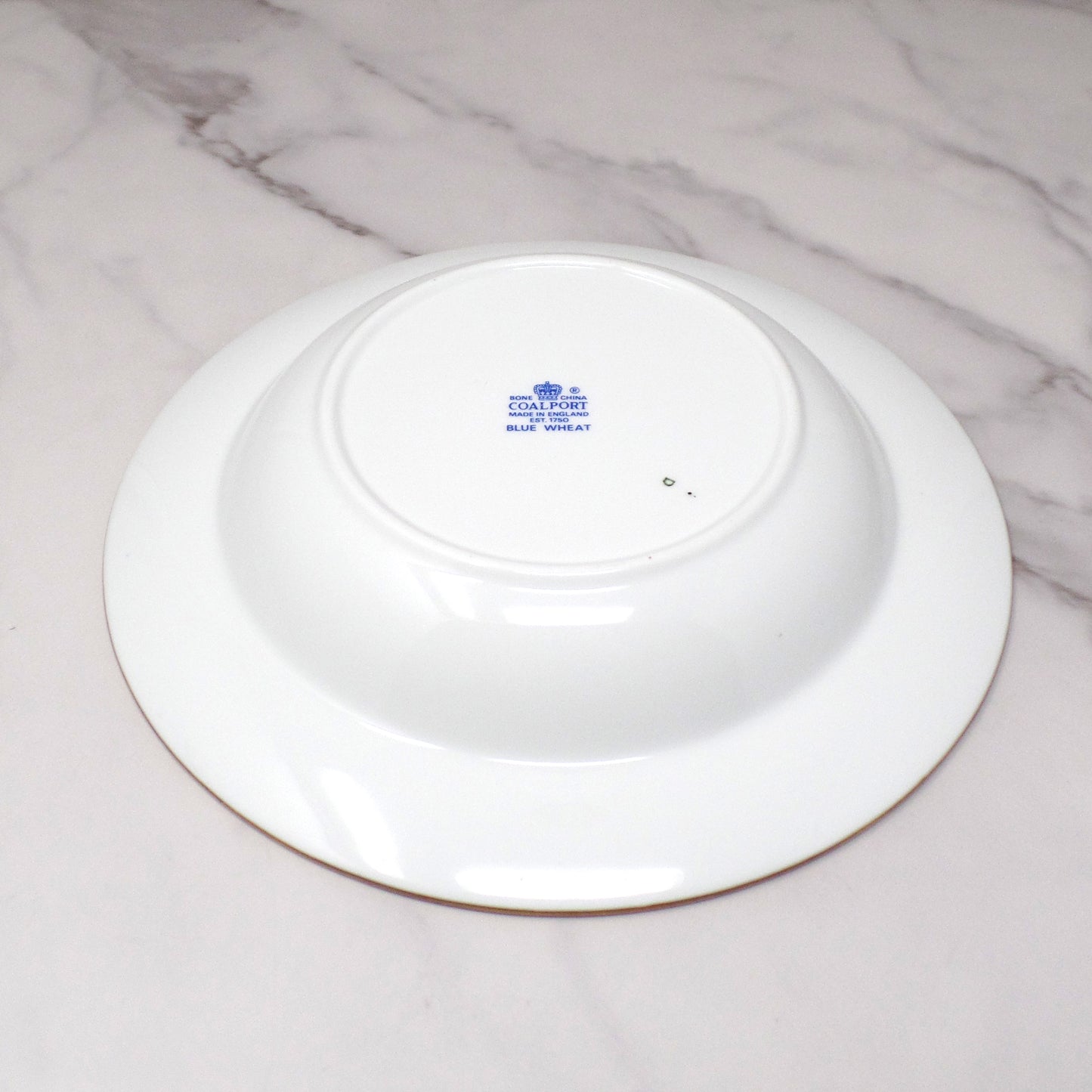 Vintage Coalport Bone China Blue Wheat Rimmed Soup Bowl (1972-93)