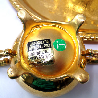 Vintage International Silver Company Electroplated 24 KT Gold Coffee / Tea Set (1960s)