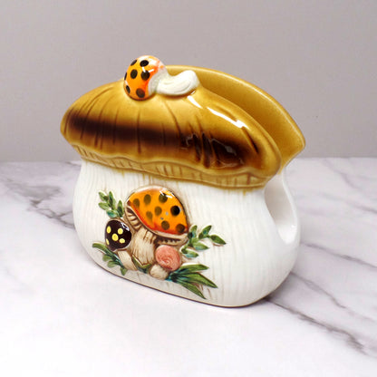 Vintage Sears Merry Mushroom Ceramic Napkin Holder (1978)