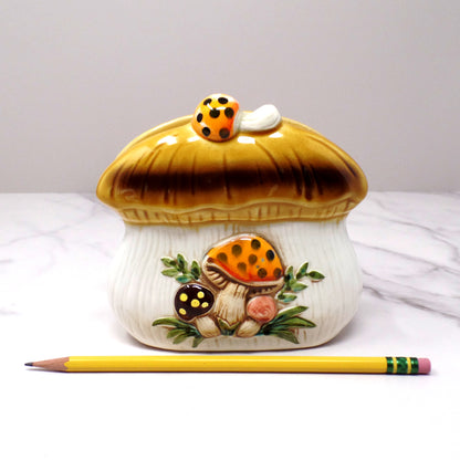 Vintage Sears Merry Mushroom Ceramic Napkin Holder (1978)