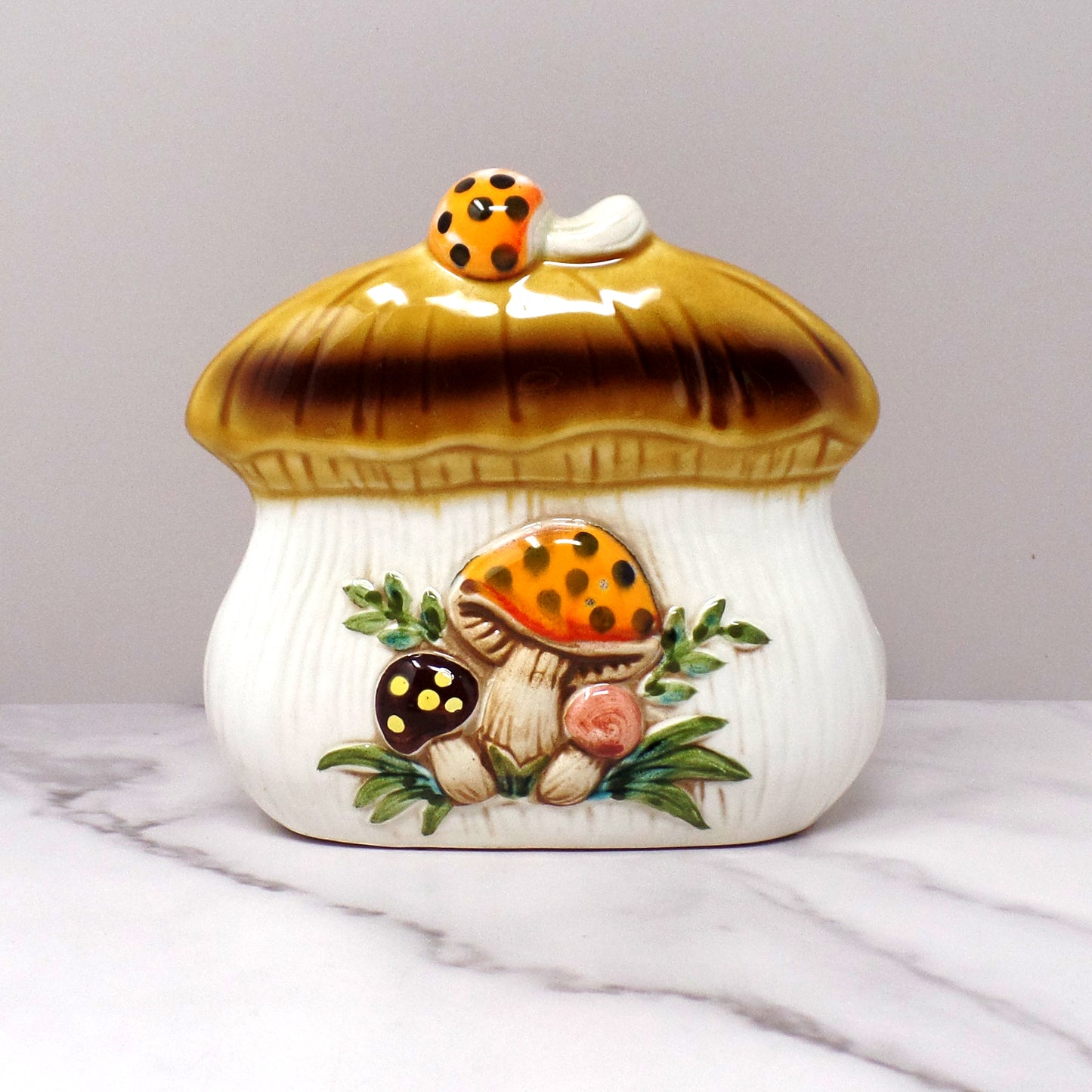 Vintage Sears Merry Mushroom Ceramic Napkin Holder (1978)